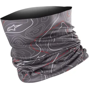 Alpinestars Contours Neck Tube - Anthracite Grey / Red