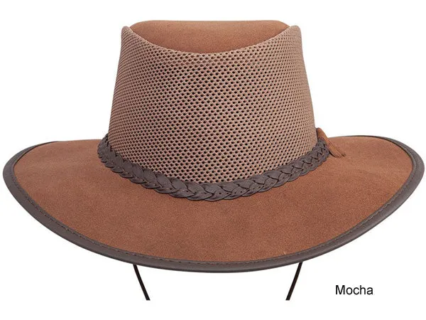 American Hatmakers Breeze Suede Leather Vented Packable Ladies Hat