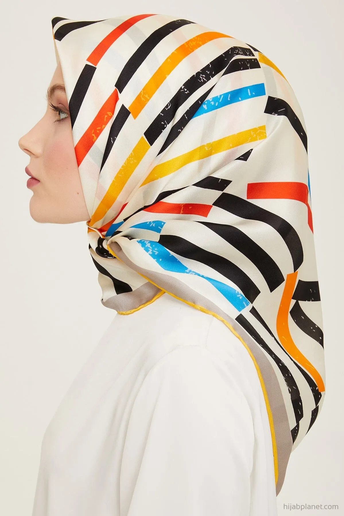 Armine Geometric Silk Scarf #9