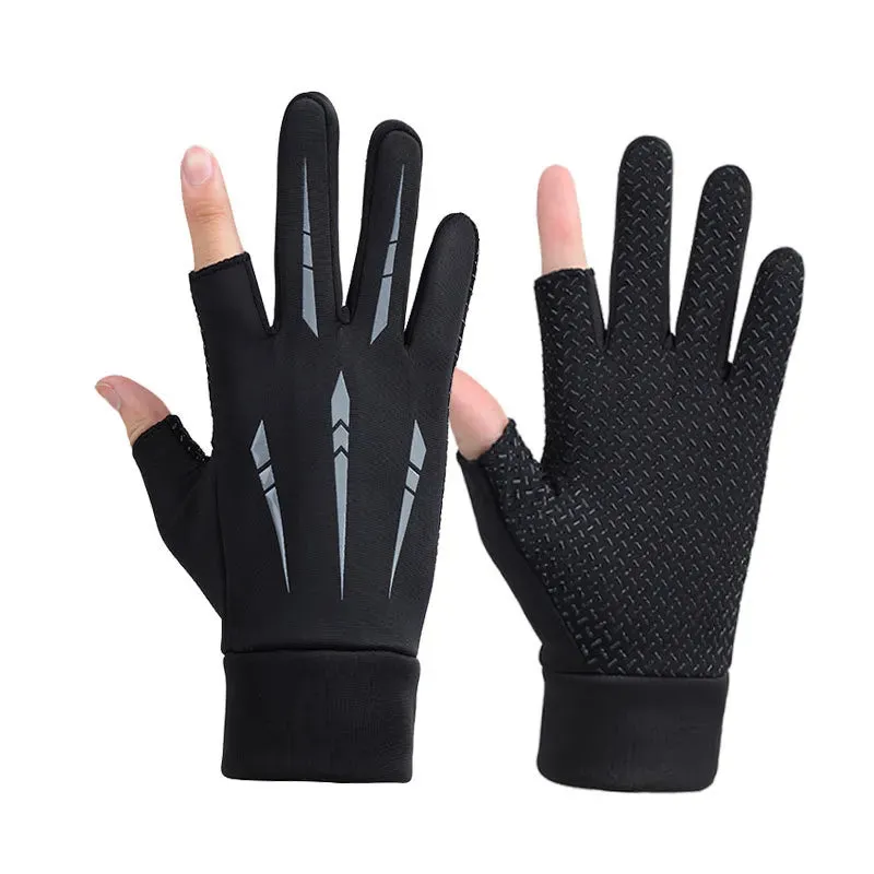 Autumn Winter Cycling Men's Gloves Waterproof Warm Outdoor Touch Screen Non-slip Fishing Driving Gloves Male Motorcycle Sports