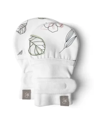 Baby Stay-On Scratch Mittens - Abstract Floral