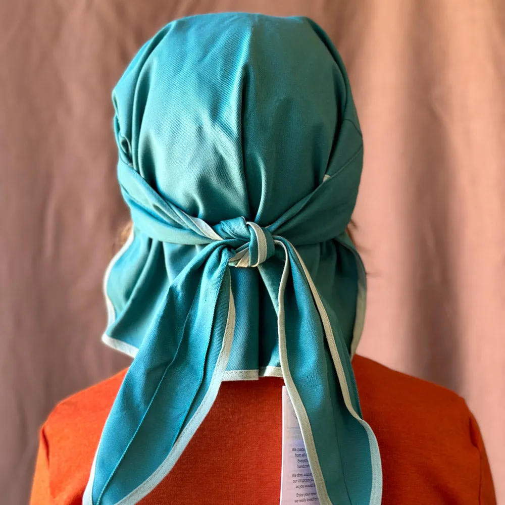 Bandana Style Sun Visor in 100% Organic Cotton UV60  (Child-Adult)