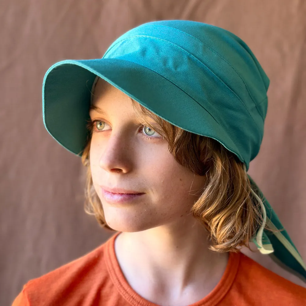 Bandana Style Sun Visor in 100% Organic Cotton UV60  (Child-Adult)