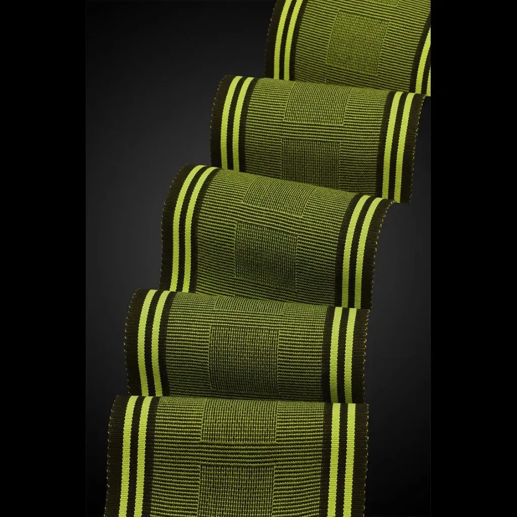 Beemer Scarf or Shawl in Olive and Lime, Sosumi Weaving by Pamela Whitlock