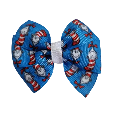 Bella Hair Bow - Dr Seuss Cat in the Hat 6cm