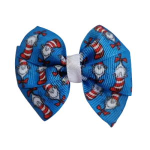 Bella Hair Bow - Dr Seuss Cat in the Hat 6cm