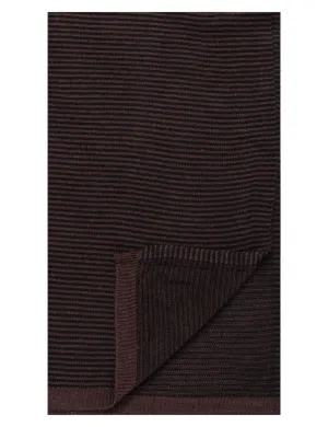 Box-Packaged Men's Uptown Premium Knit Striped Scarf - Fig/Black