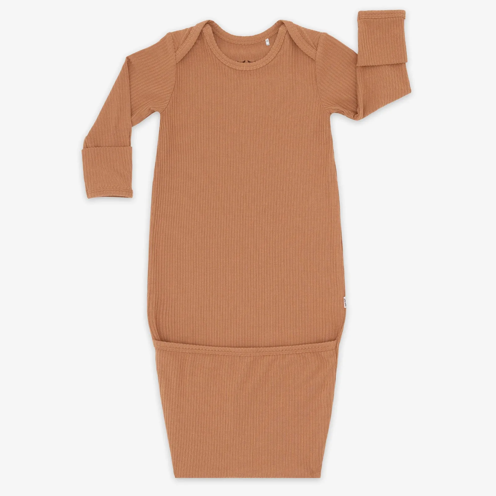 Caramel Ribbed Infant Gown