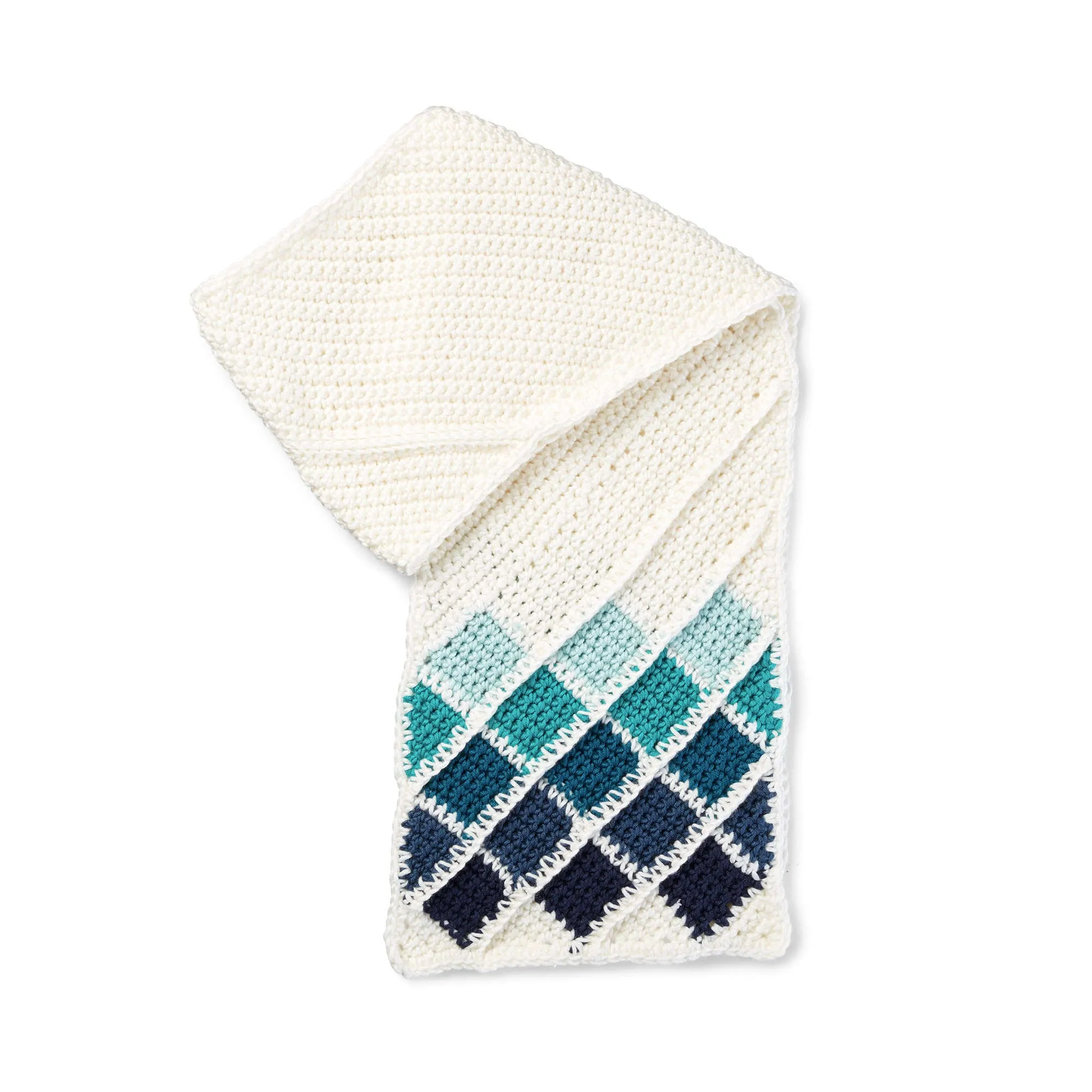 Caron X Pantone Stepping Diamonds Crochet Scarf