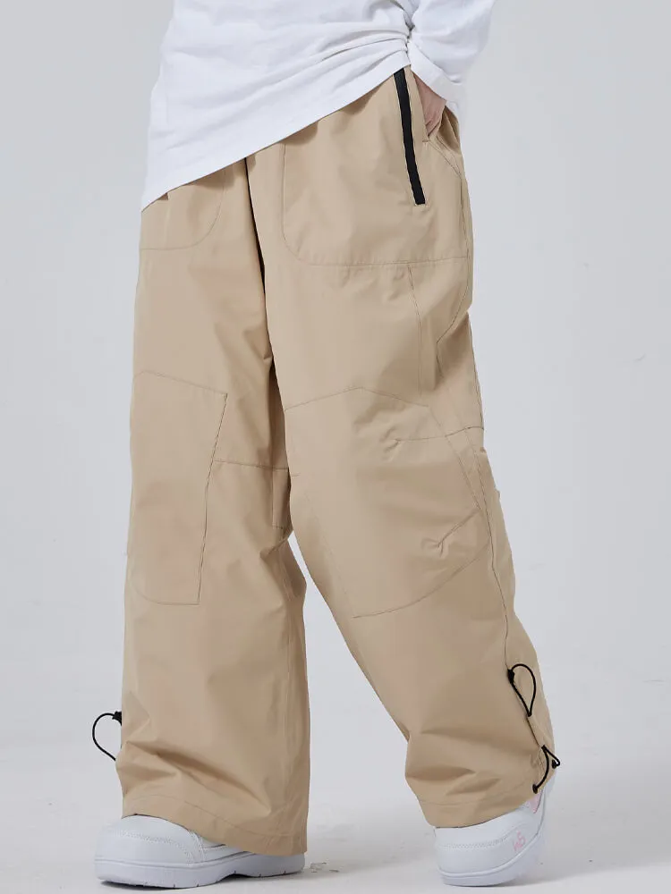 Cool Unisex Baggy Cargo Snowboard Pants 2025 Cute Ski Trousers