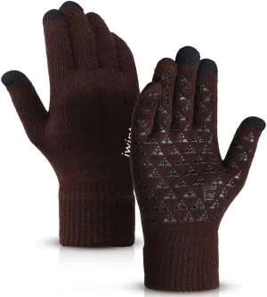 COOYOO Winter Gloves for Women and Men 1/2/3 Pairs,Upgraded Touch Screen Gloves,Anti-Slip Silicone Gel - Elastic Cuff - Thermal Soft Wool Lining - 3 Size Choice