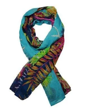 Elegant and Fashionable Sea Life Print Scarf