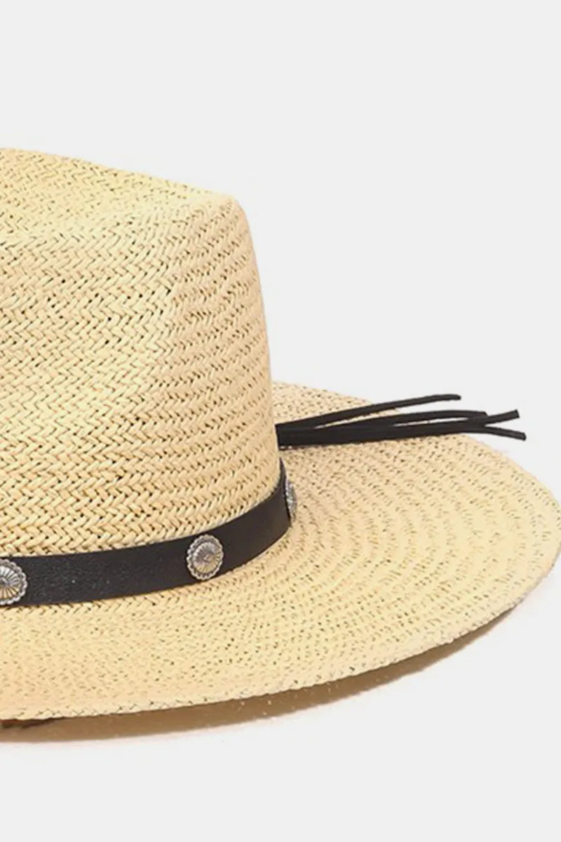 Fame Belt Strap Straw Hat