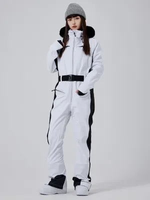 Fur Collar One Piece Ski Jumpsuits