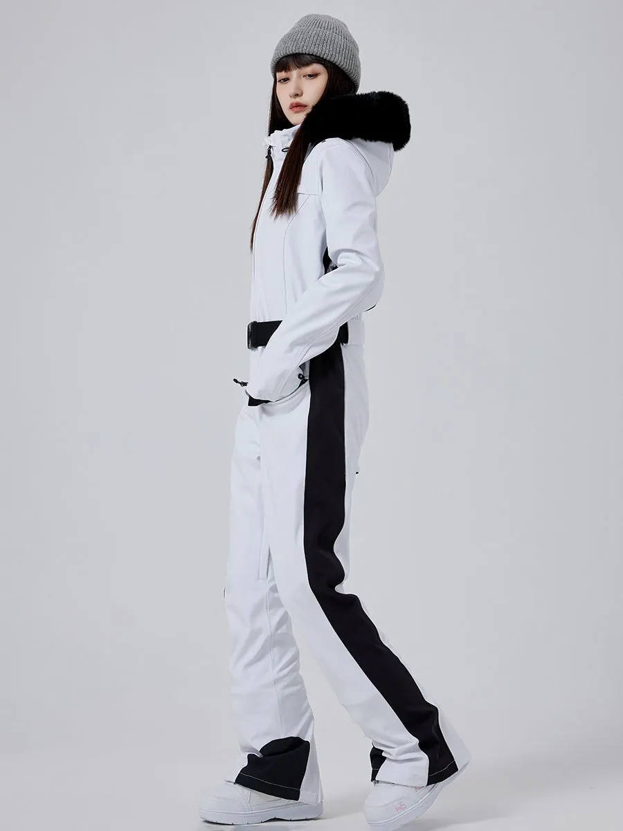 Fur Collar One Piece Ski Jumpsuits