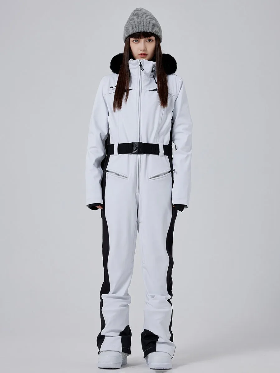 Fur Collar One Piece Ski Jumpsuits