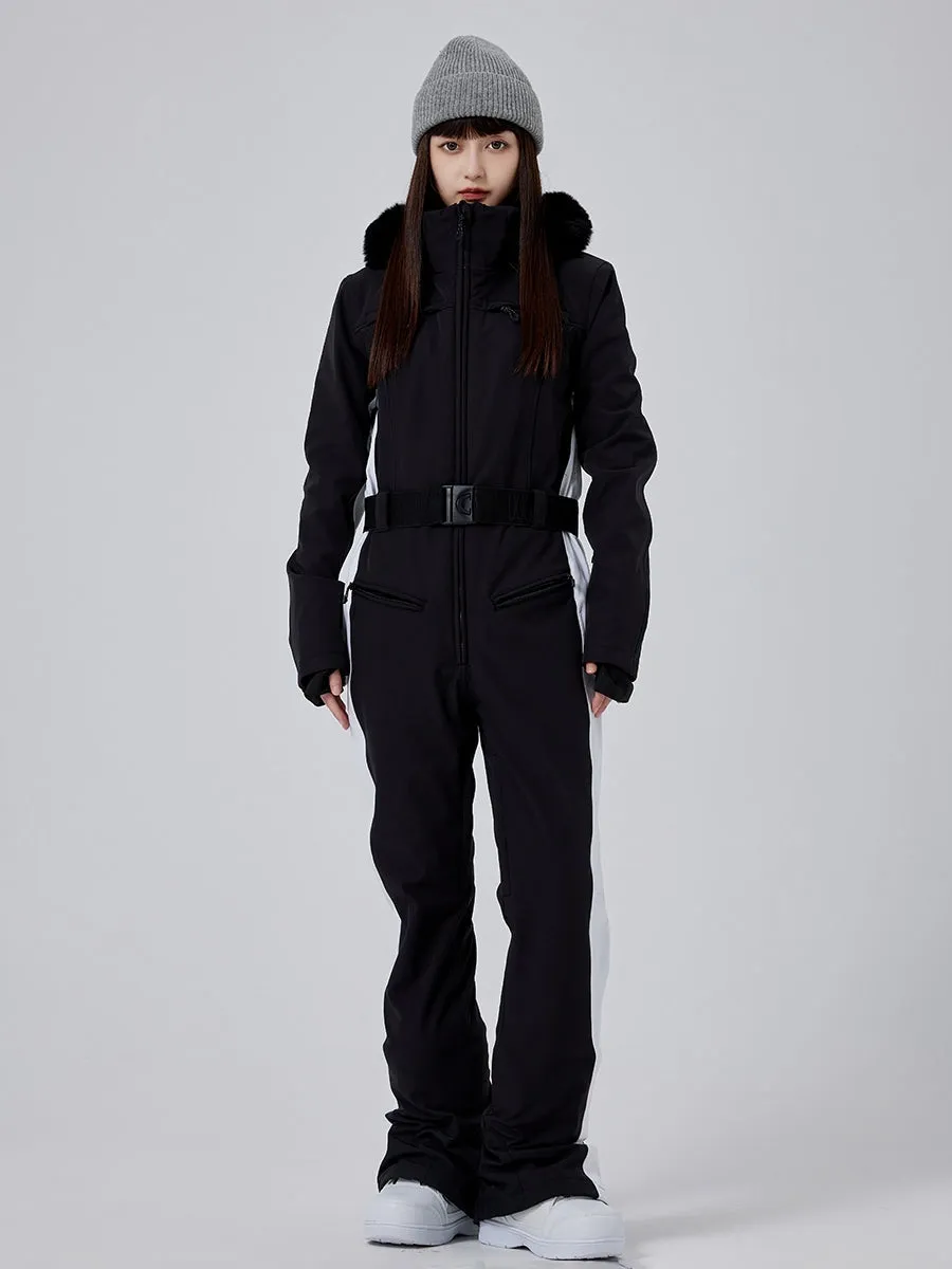 Fur Collar One Piece Ski Jumpsuits