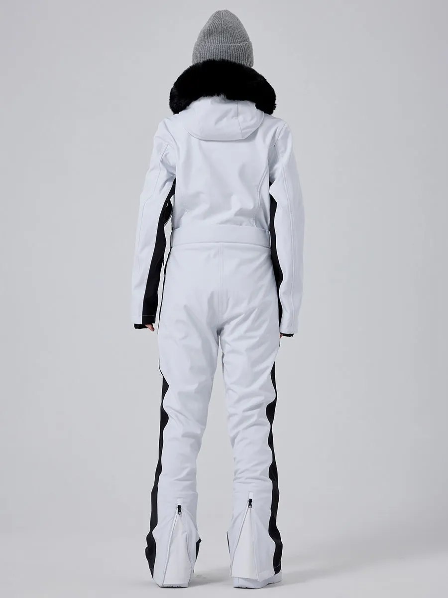 Fur Collar One Piece Ski Jumpsuits