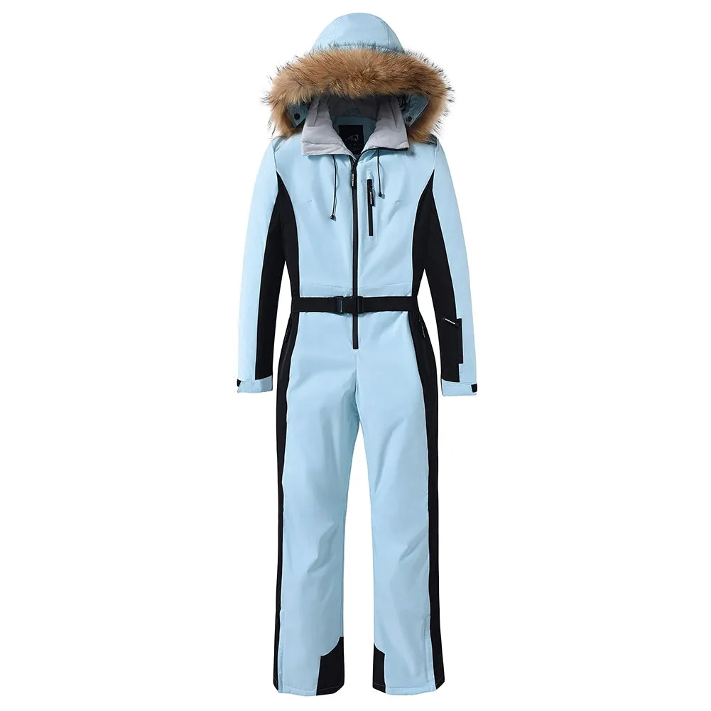 Fur Collar One Piece Ski Suits Jumpsuits