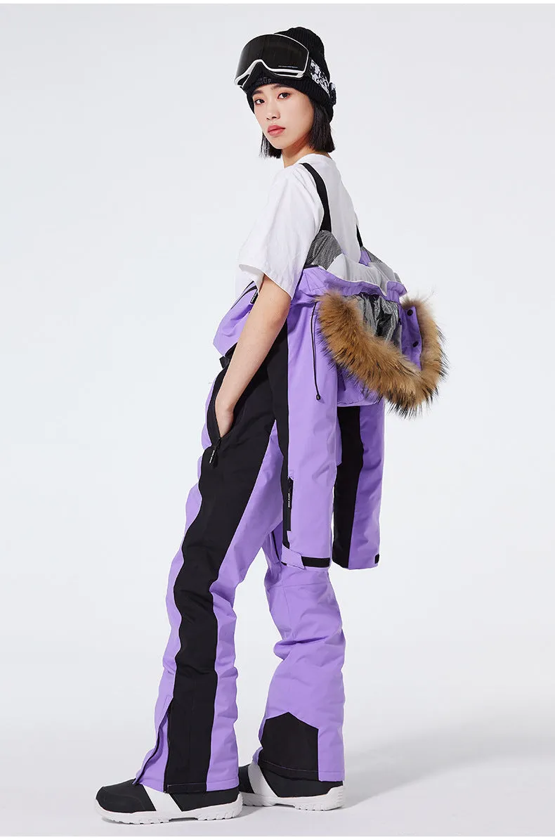 Fur Collar One Piece Ski Suits Jumpsuits