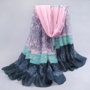 Hot sell fashion Totem female thin long design cotton scarf women's autumn and winter bali yarn oversized beach towel