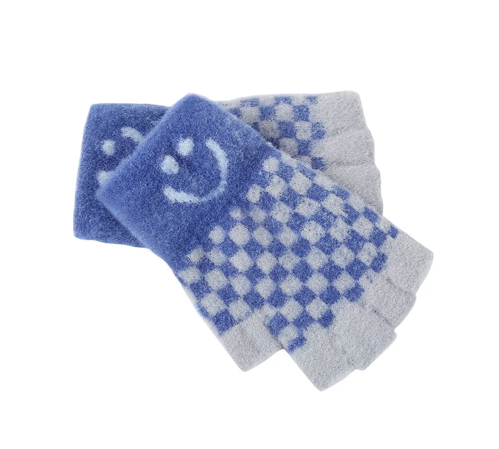 Kids Knit Fingerless Ultra Plush Knit Gloves Mittens