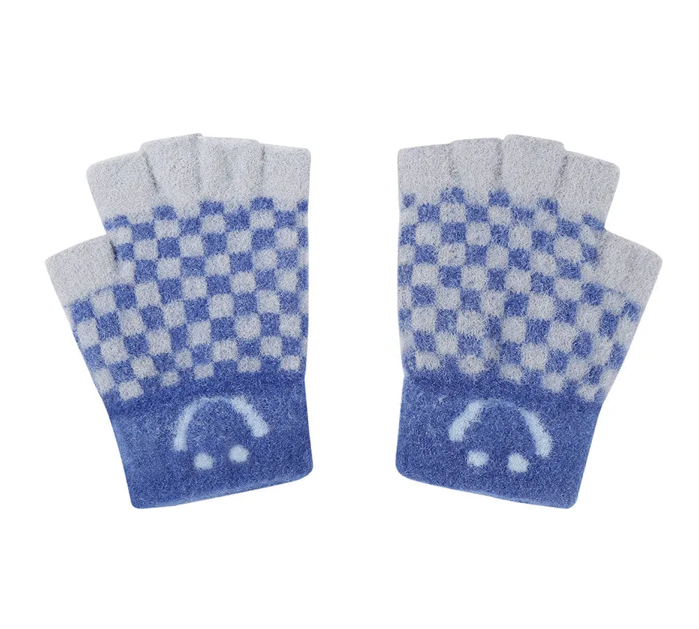 Kids Knit Fingerless Ultra Plush Knit Gloves Mittens