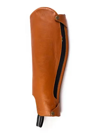 Lowana soft tan leather gaiters / half chaps