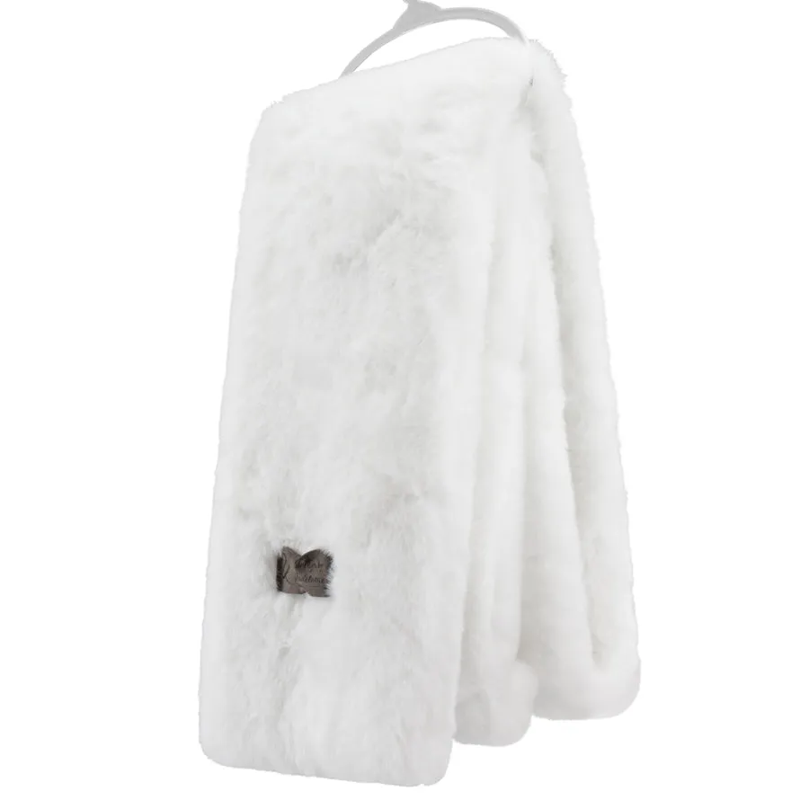 Mens Cirulli White Fur Shabbos Scarf