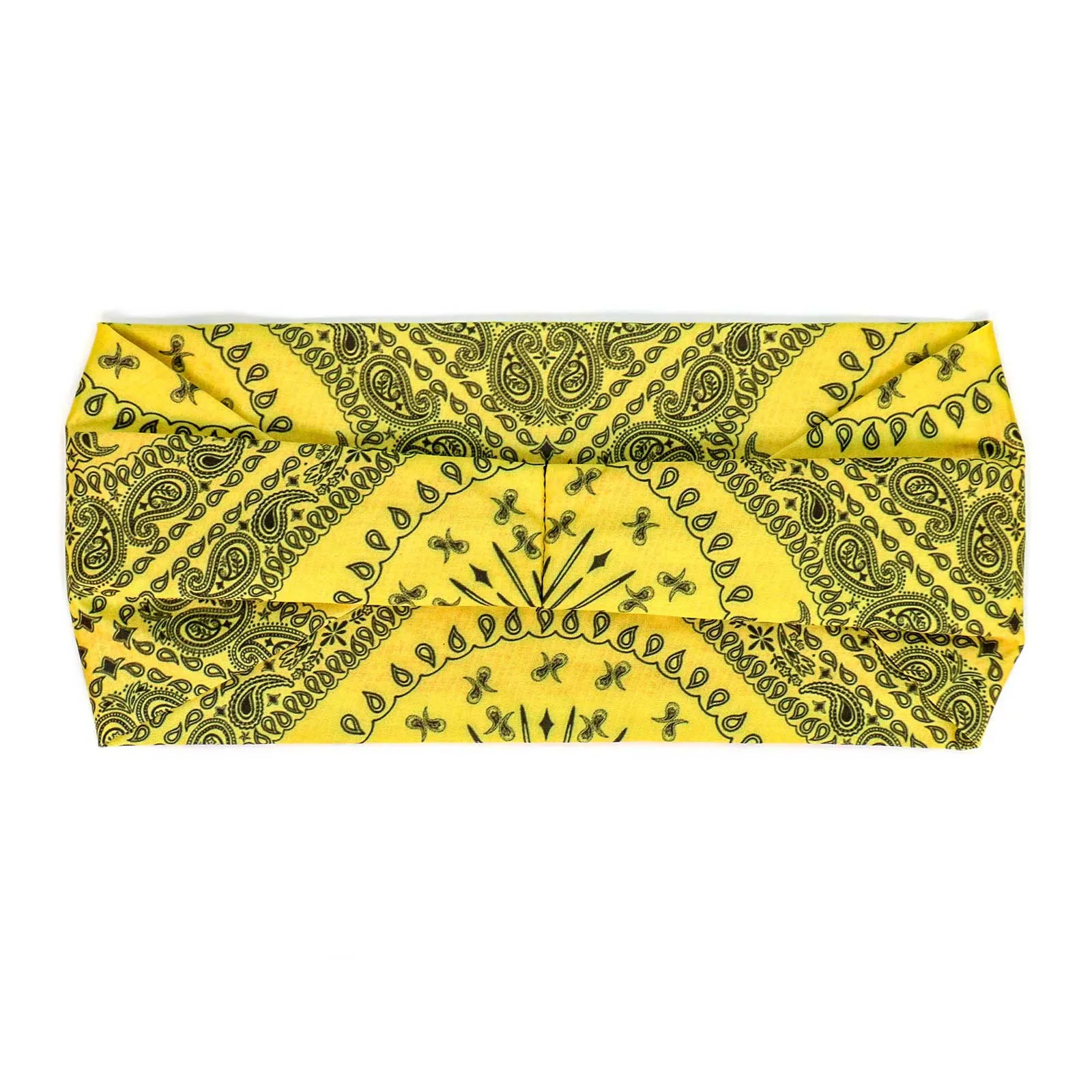 Milwaukee Leather | Bling Designed Wide Headbands-Headwraps for Women Biker bandana Classic Yellow- MLA8011