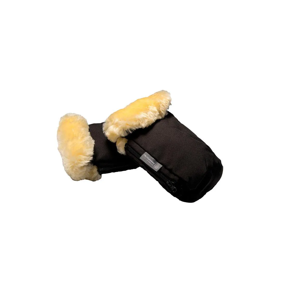 Naturally Sheepskins Deluxe Stroller Mittens - Black