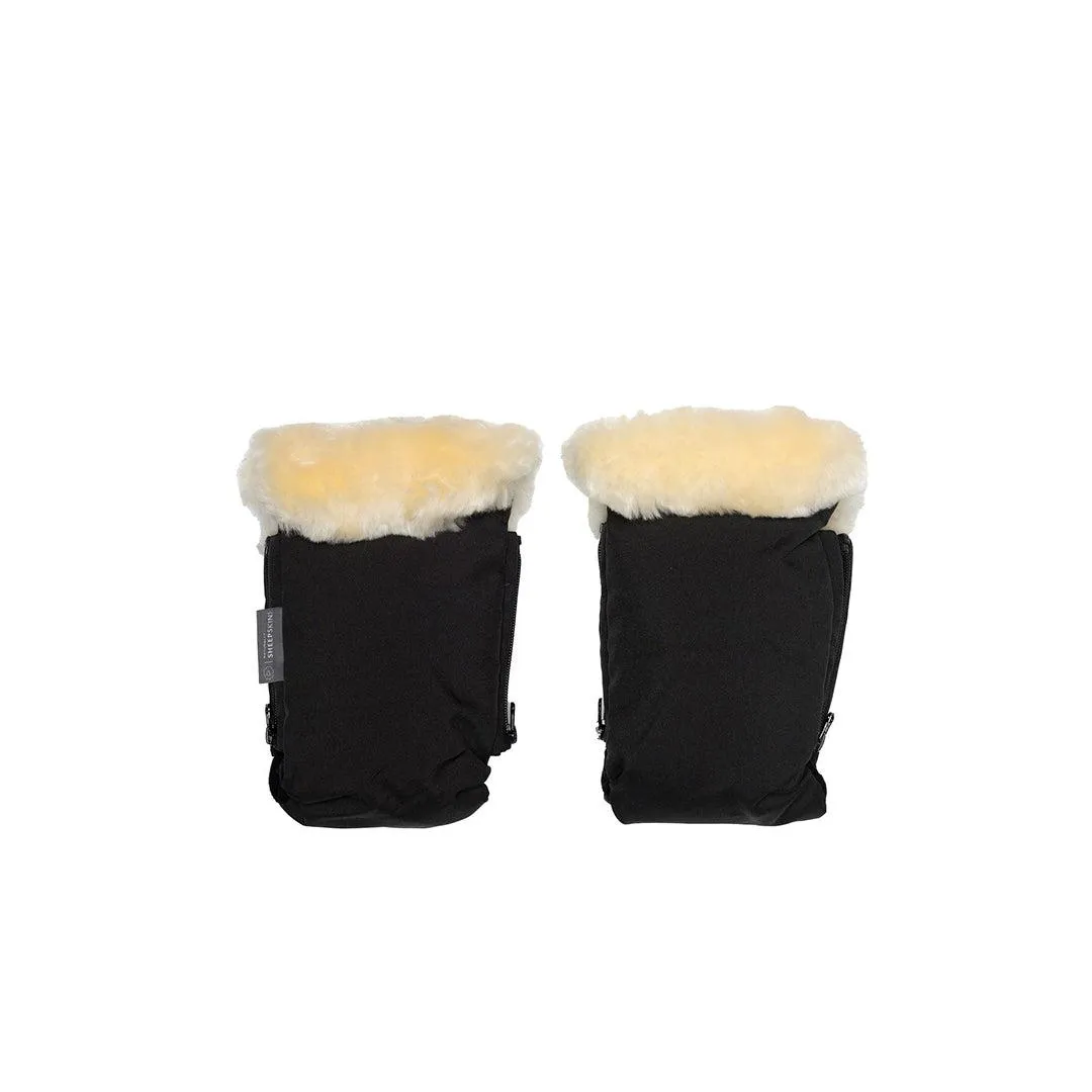 Naturally Sheepskins Deluxe Stroller Mittens - Black