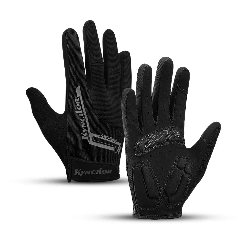 New Outdoor Non-Slip Cycling Bicycle Long Finger Gloves Sports Touch Screen Men And Women Sbr Shock-Absorbing Glove