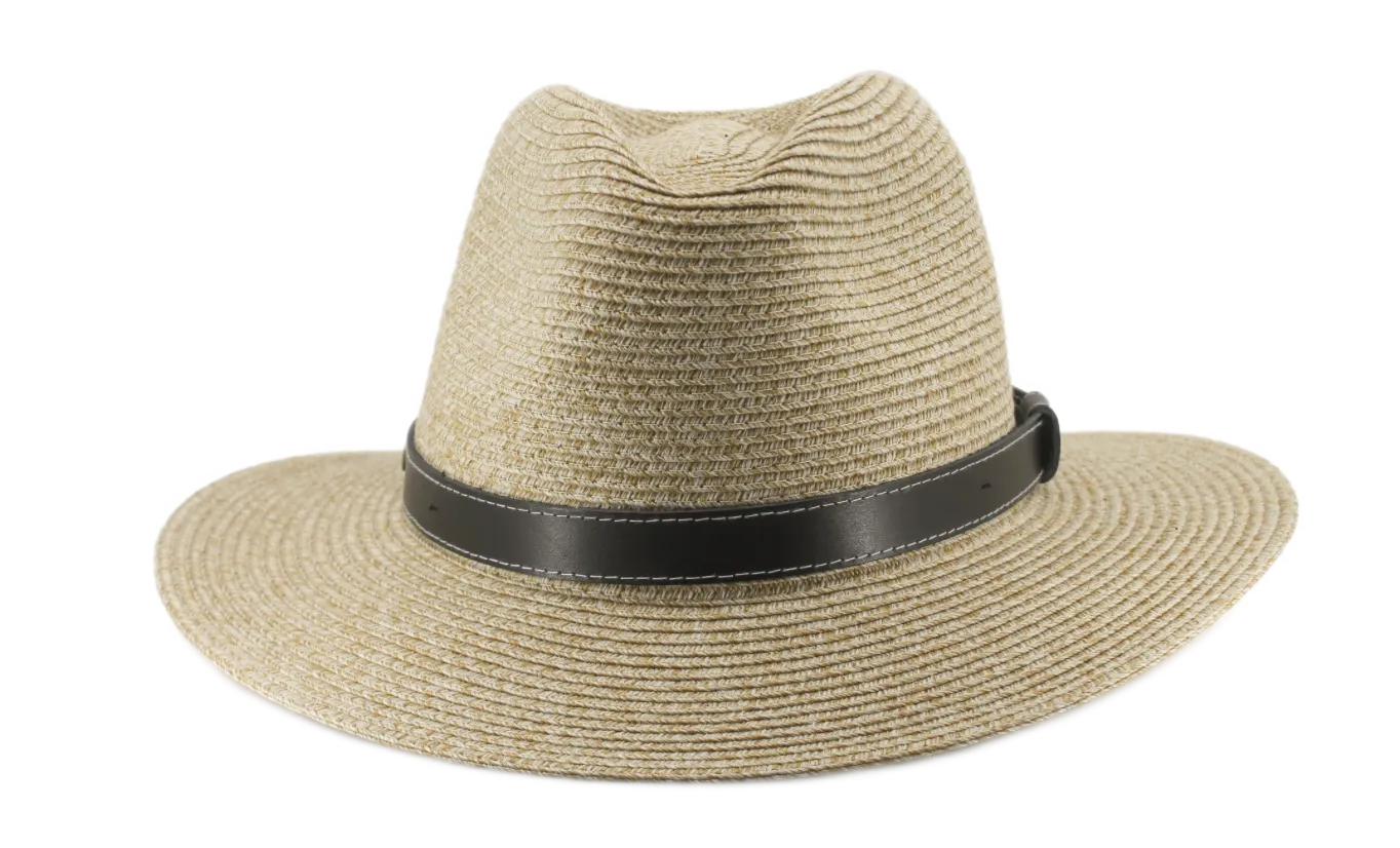 ooGee Stoney Creek Flexibraid casual Fedora with leather band in Natural