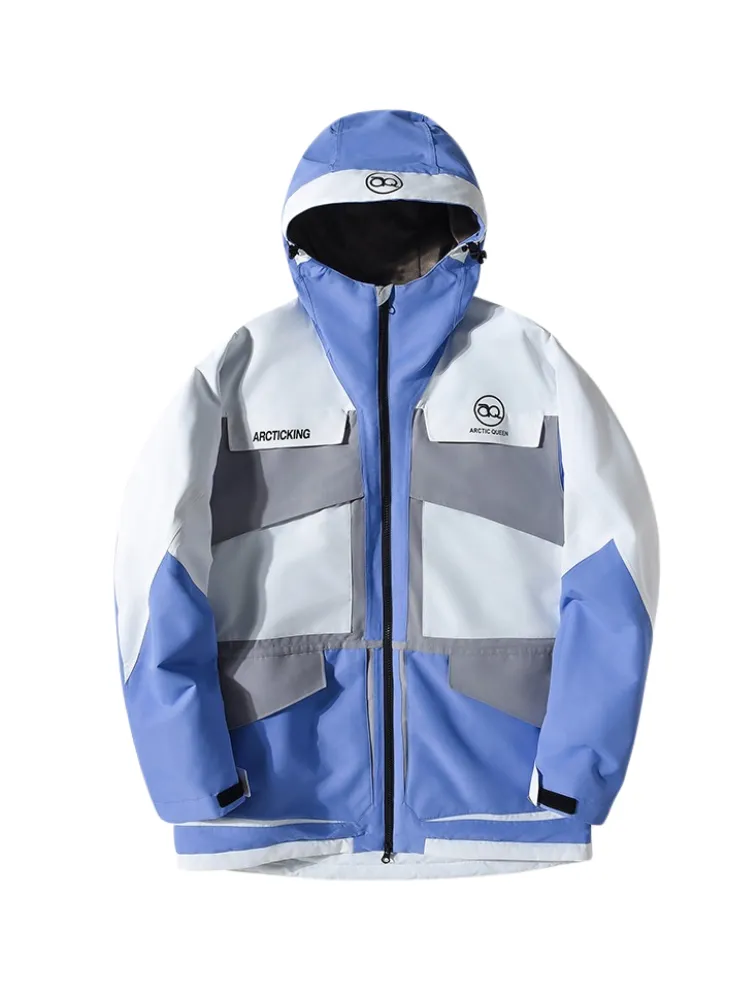 Outdoor Colorblock Ski Suits Adventure Snowboarding Jacket & Bibs