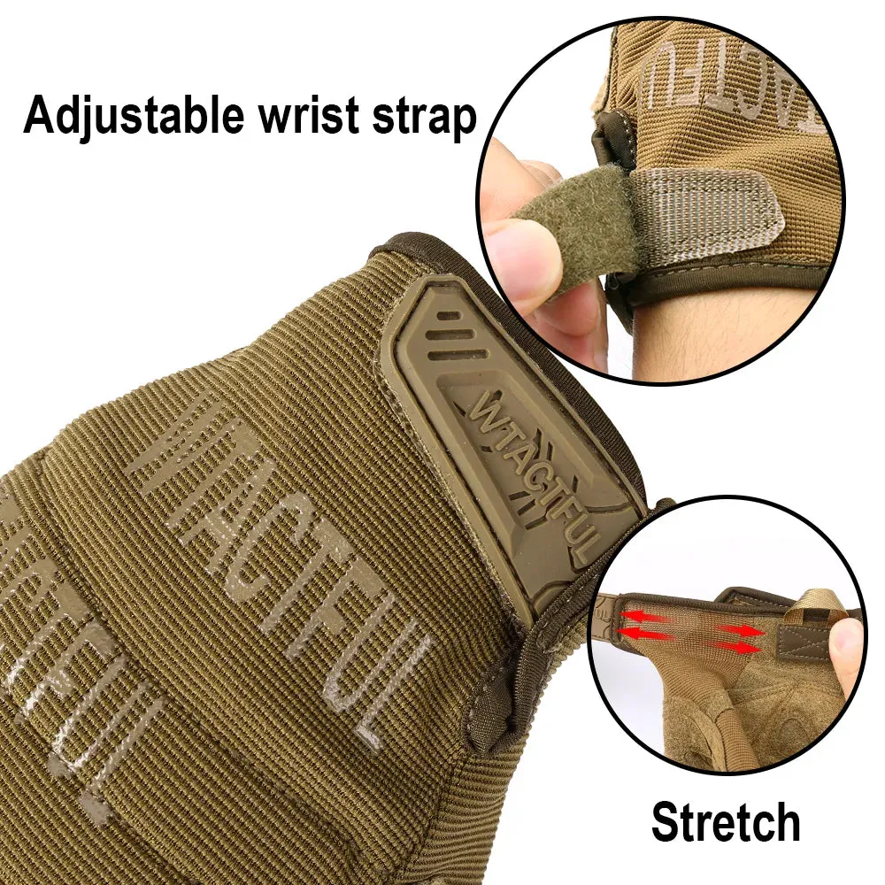 Outdoor Tactical Gloves Military Training Army Sport Climbing Shooting Hunting Riding Cycling Full Finger Anti-Skid Mittens