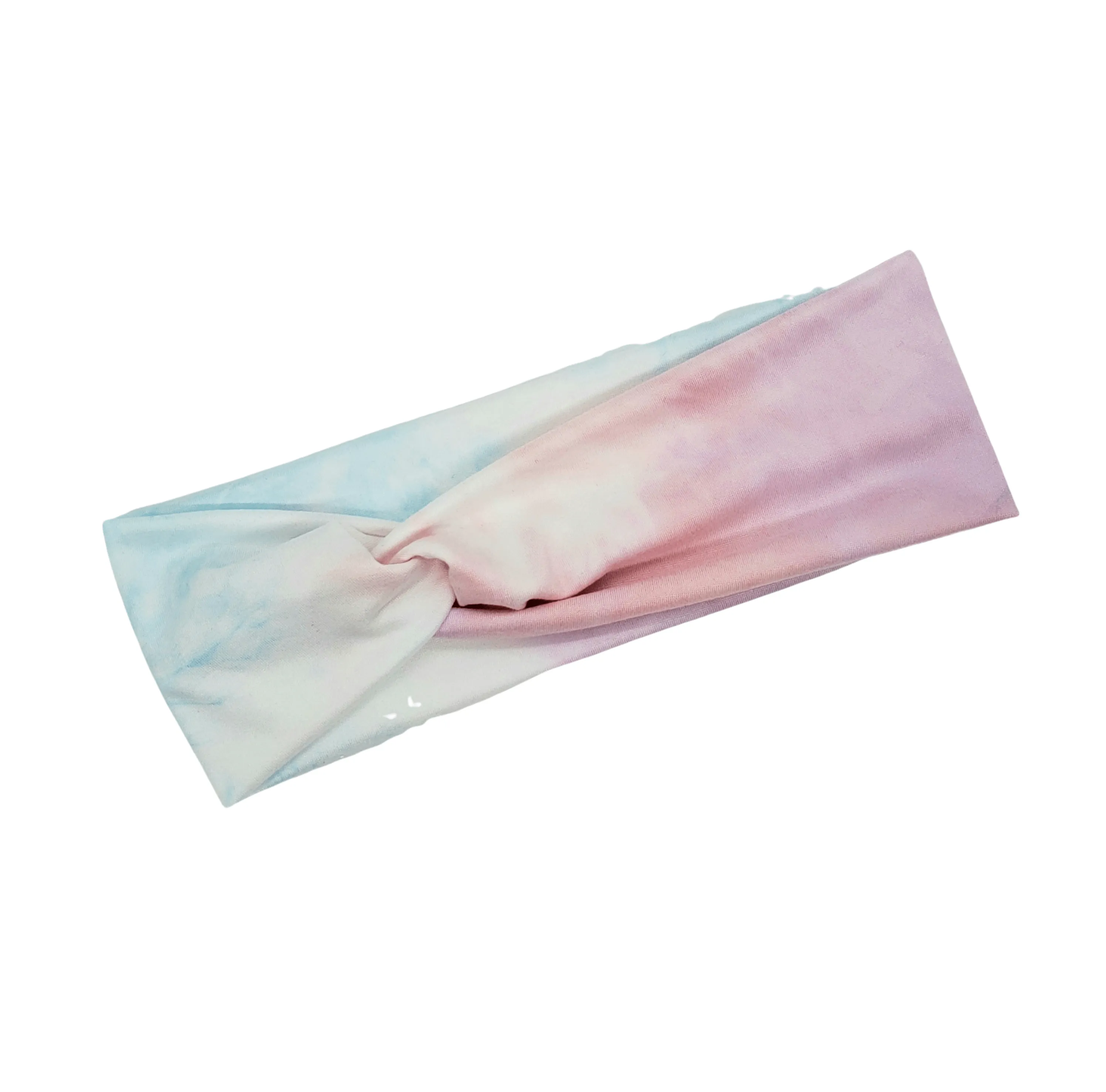 Pink, White & Blue Tie-dye Headband