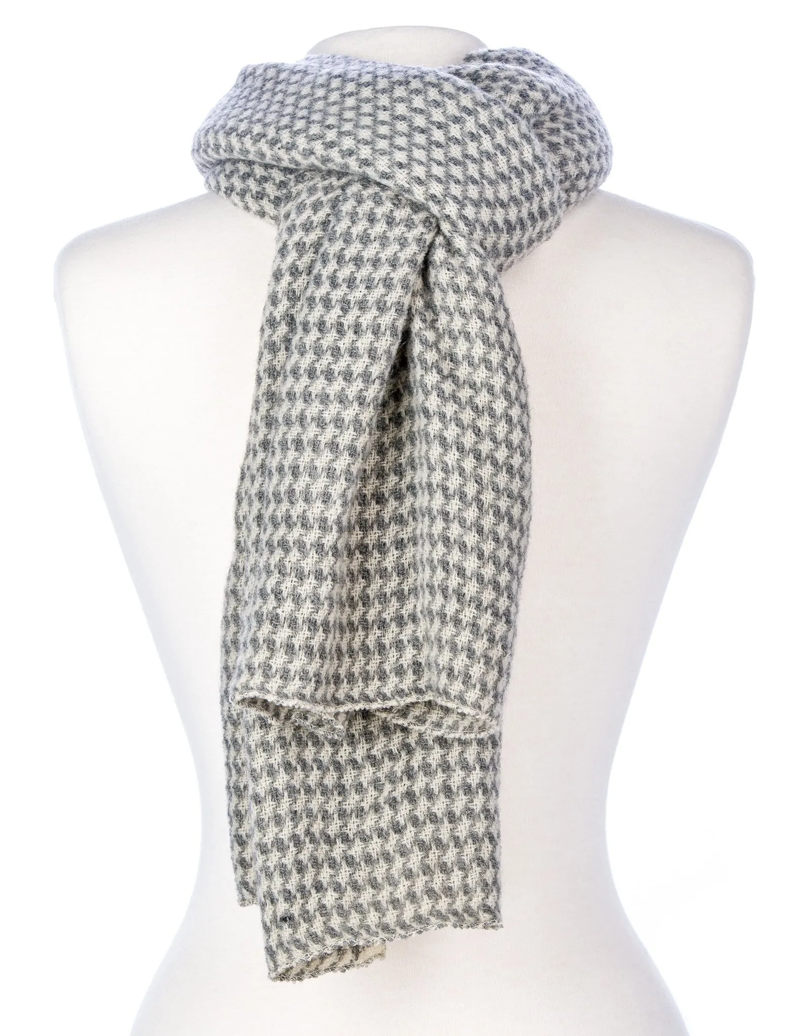 Premium Mens Scarf - Houndstooth Pattern Mufflers for Men