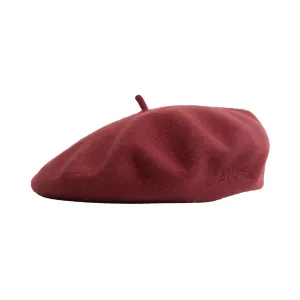 "Bon Chic" Wool Beret- Bordeaux Red