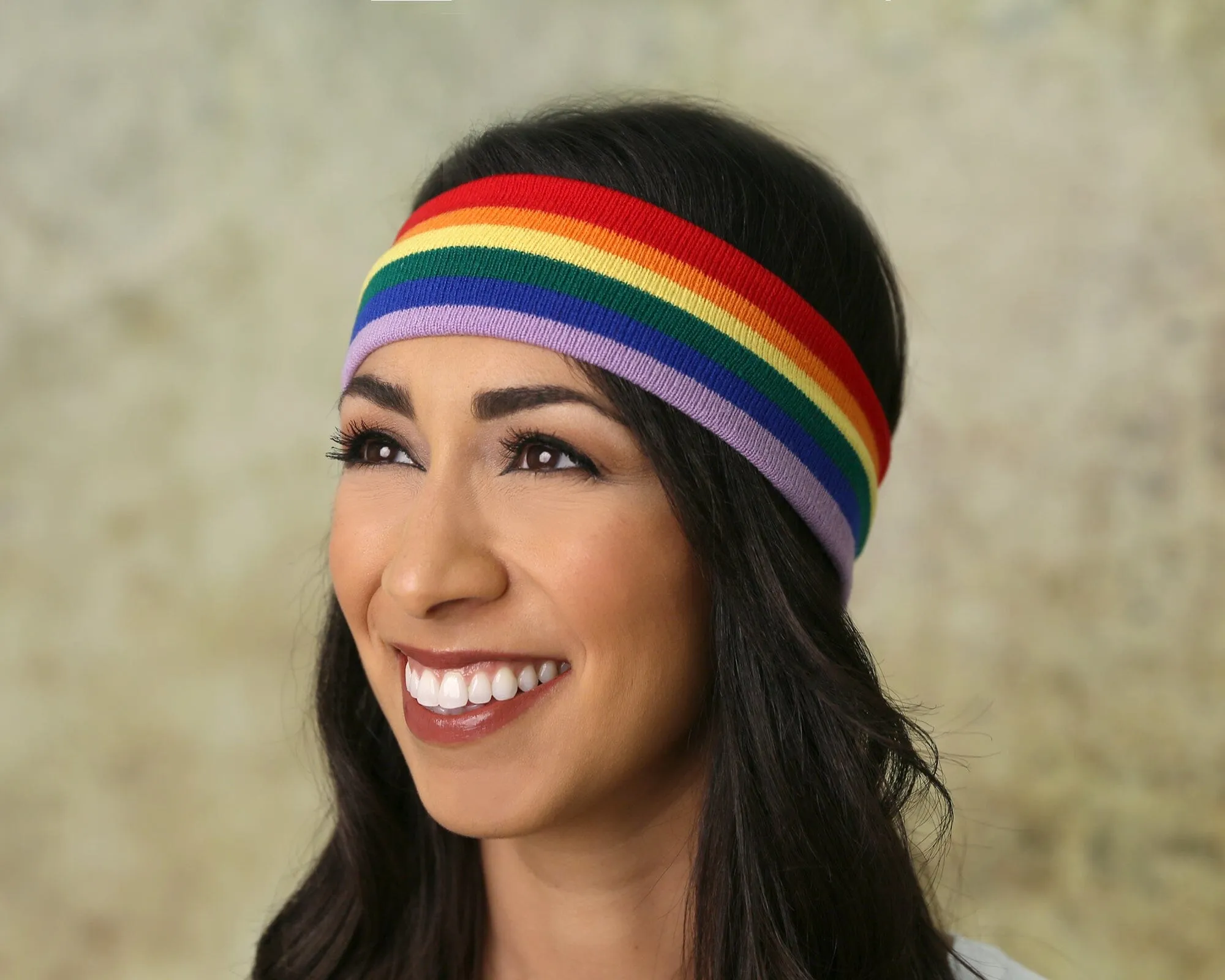 Rainbow Striped Sport Headbands