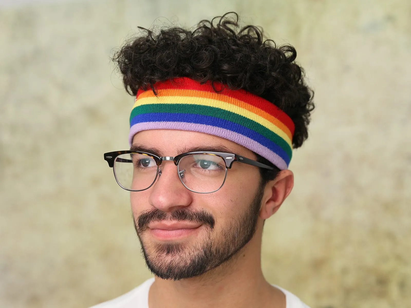 Rainbow Striped Sport Headbands