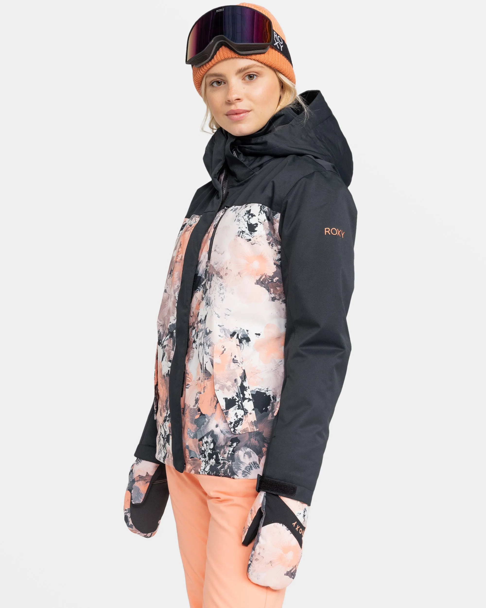 Roxy Jetty Snow Jacket - Peach Pink Dreamy Picture