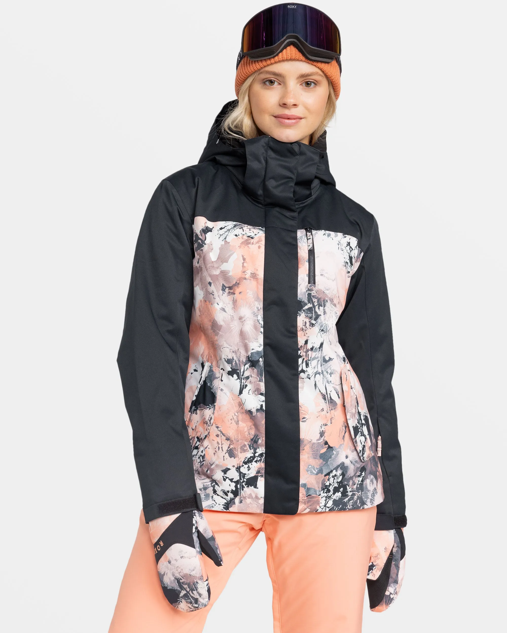 Roxy Jetty Snow Jacket - Peach Pink Dreamy Picture