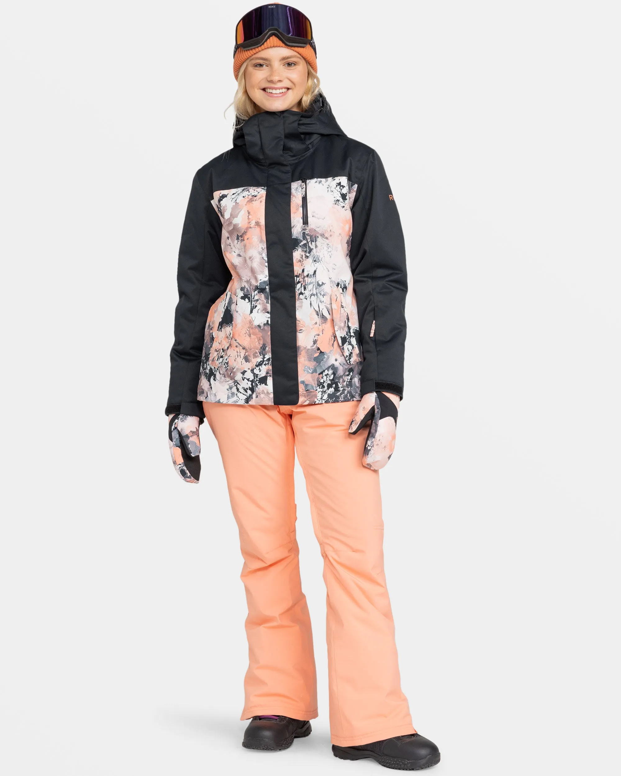 Roxy Jetty Snow Jacket - Peach Pink Dreamy Picture