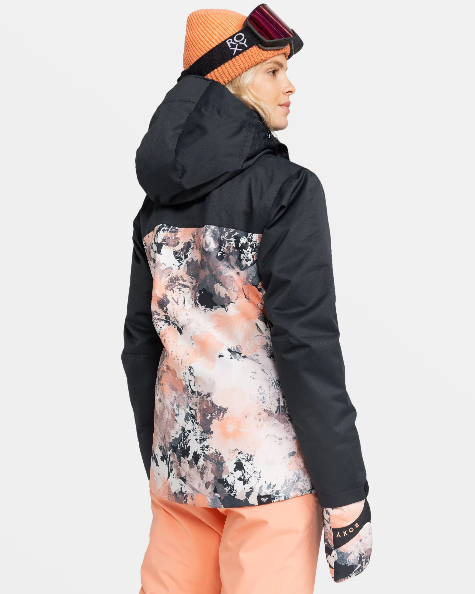 Roxy Jetty Snow Jacket - Peach Pink Dreamy Picture