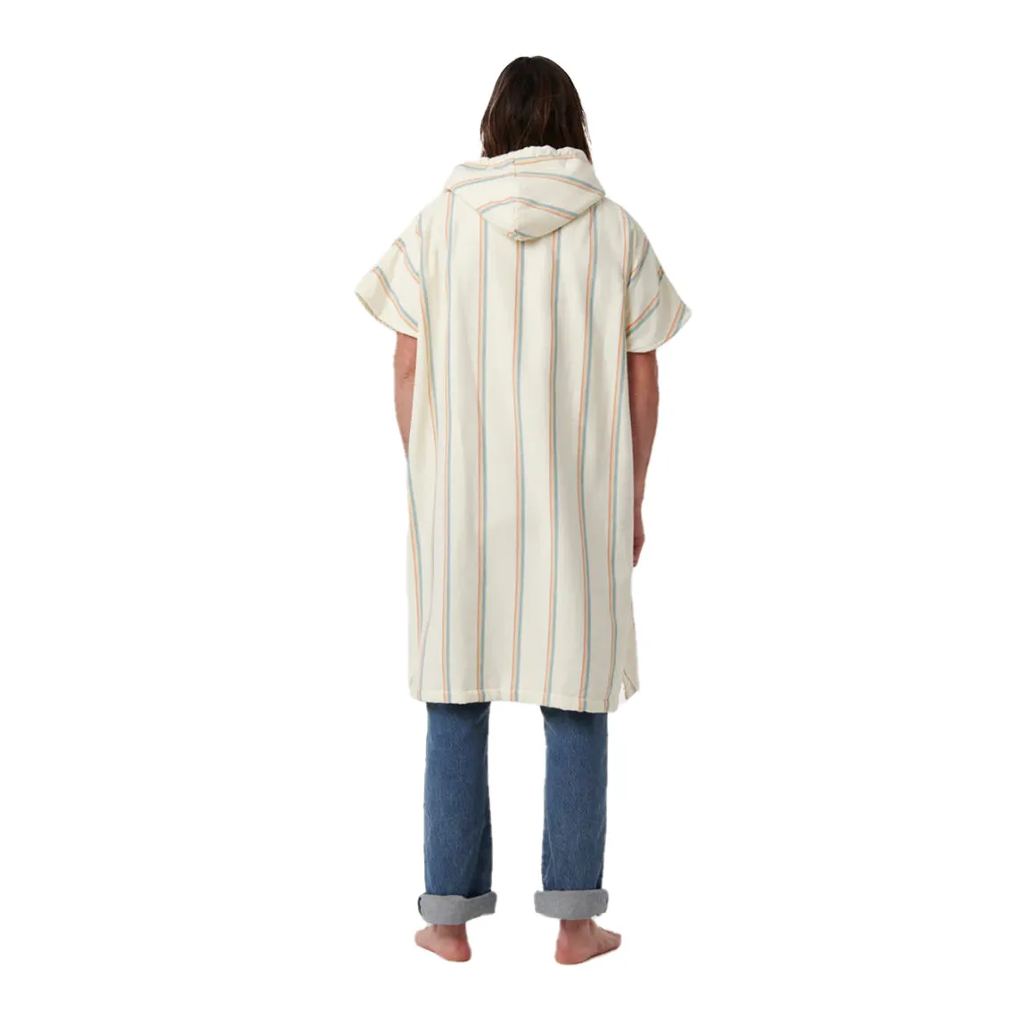 SLOWTIDE BAJA STRIPE PONCHO L/XL - CREAM