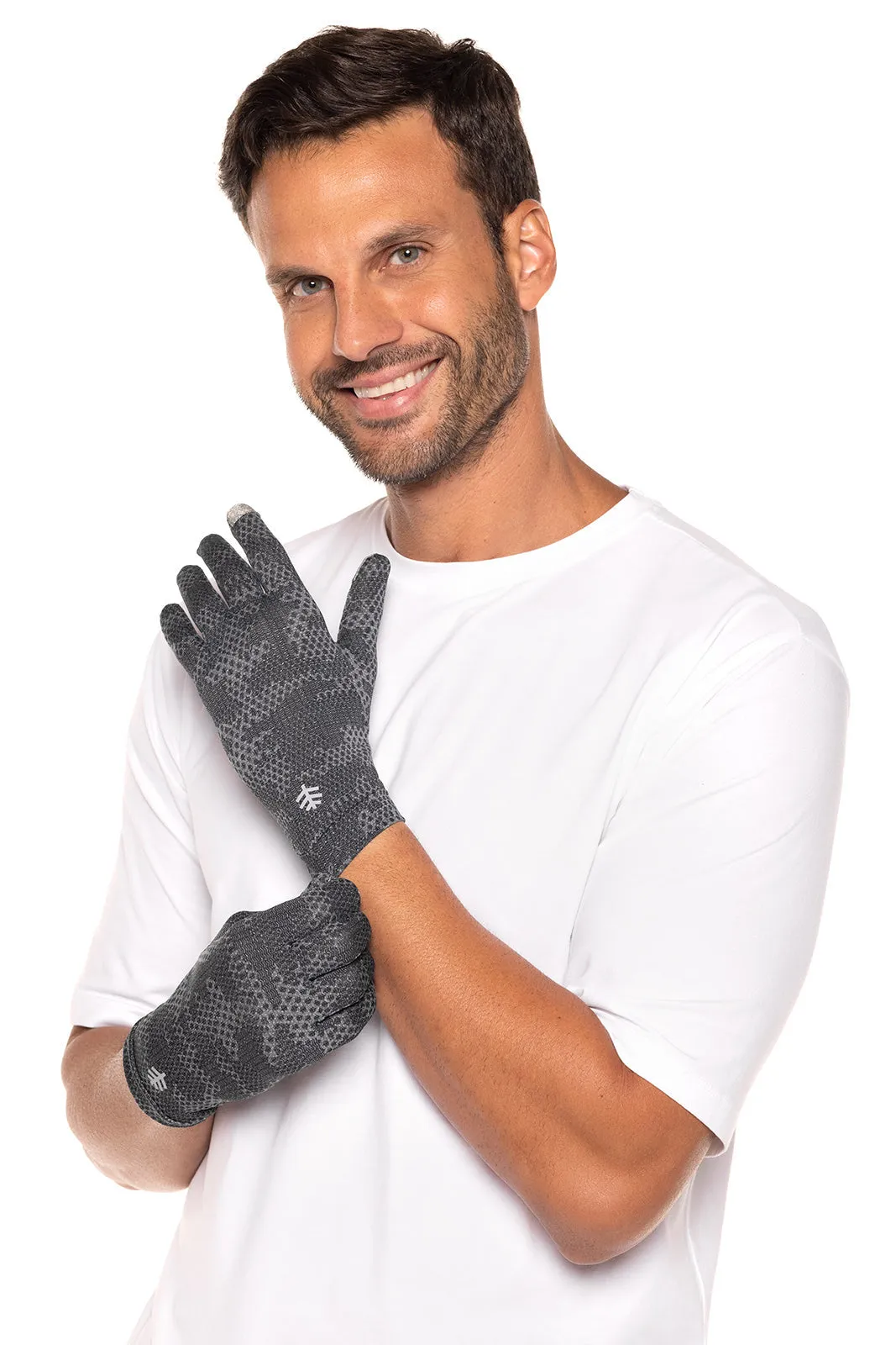 Unisex Gannett UV Gloves  |  Charcoal Coolibar Camo