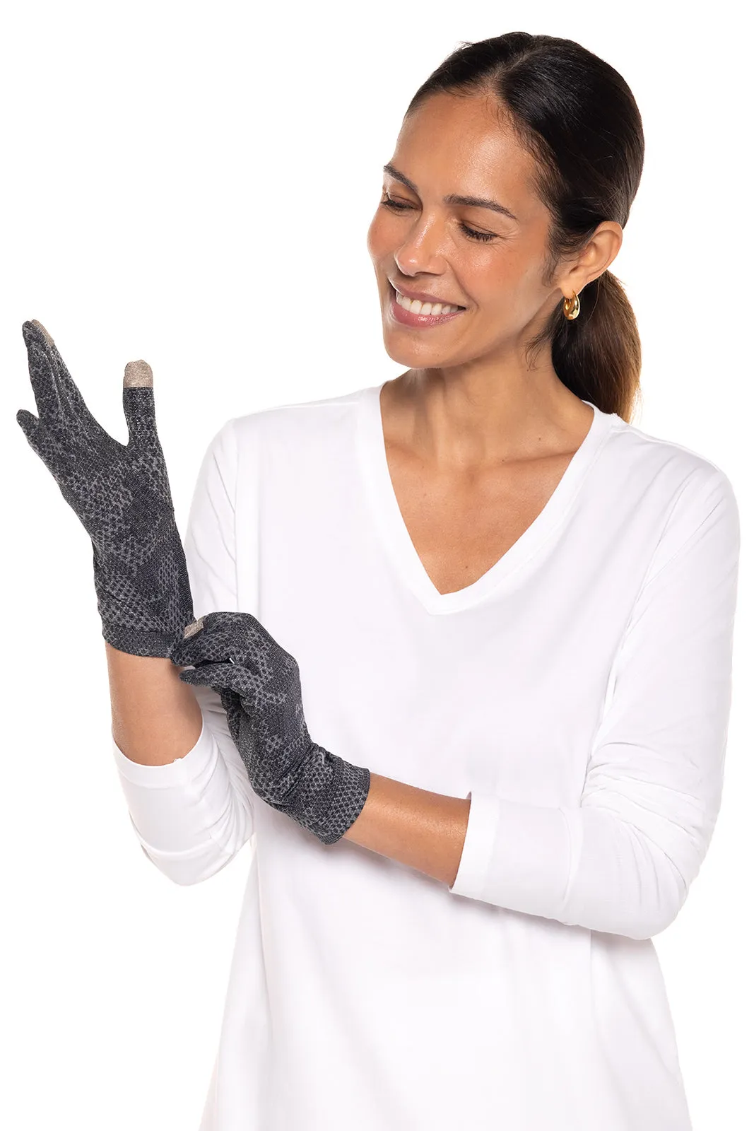 Unisex Gannett UV Gloves  |  Charcoal Coolibar Camo