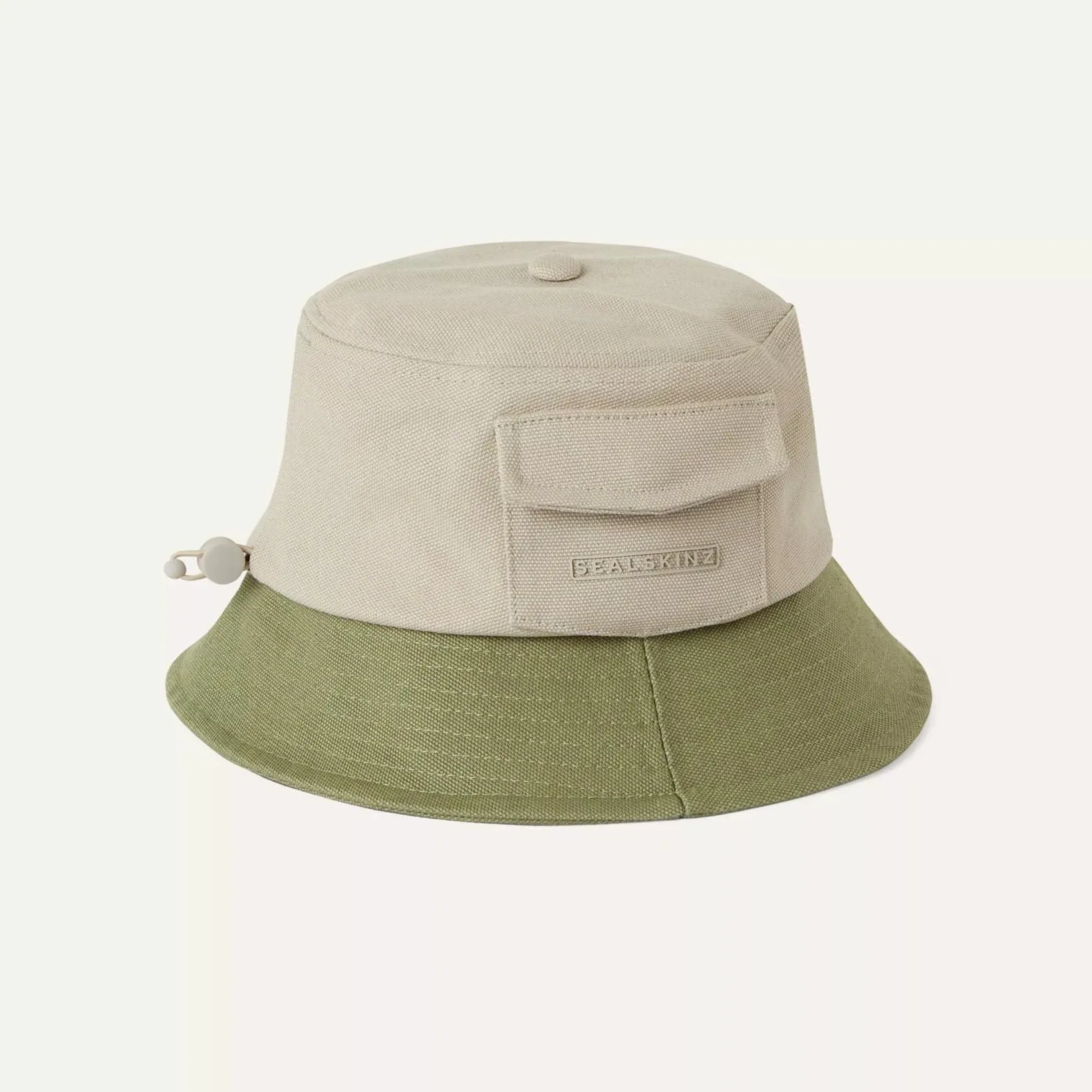 Waterproof Canvas Patch Pocket Bucket Hat