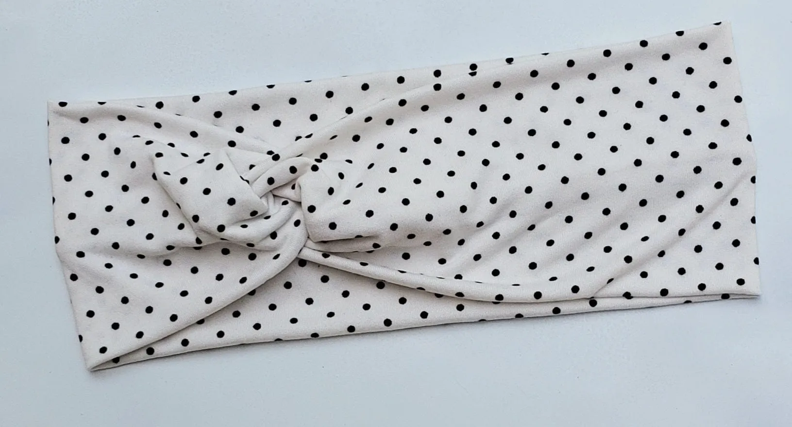 White & Black Polka Dot Headband